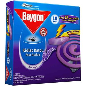 Baygon Kidlat Katol Scented Coil 10pcs 125g