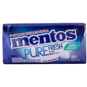 Mentos Pure Fresh Tin Peppermint 35g