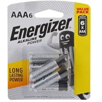 Energizer Battery E92 Aaa X 6