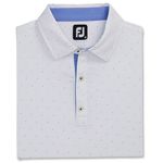 FootJoy Spot Print Lisle Self Collar White / Blue Violet