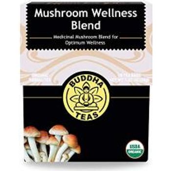 Buddha Teas Organic Mushroom Wellness Blend Tea 18 Tea Bags Made In The Usa