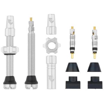 Wolf Tooth Tubeless Valve Stem Kit Raw Silver