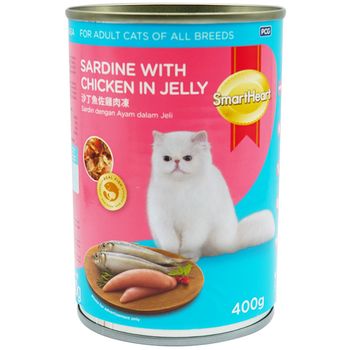 Smart Heart Cat Food Sardine With Chicken In Jelly 400g