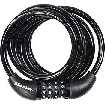 Master Lock Bike Cable Lock Combination 1.8m Coiling Cable