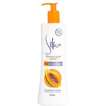 Silka Skin Whitening Lotion Papaya With Pump SPF6 500ml