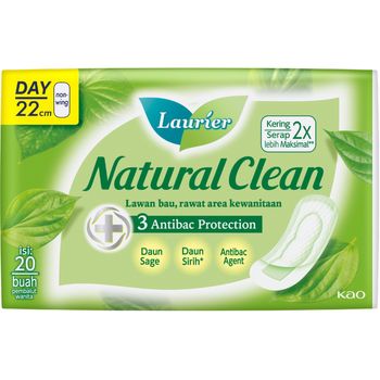 Laurier Natural Clean Non Wing 22cm 20pcs
