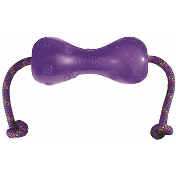 Kong Squeezz Dumbbell with Rope Large