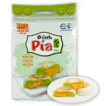 Tan Hue Vien Banh Pia Kim Sa Dua Liu Sha Pandan Pia Cake
