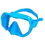 Seac Touch Scuba Diving Snorkeling Freediving Mask Mono Lens Frameless Saz Light Blue Light Blue
