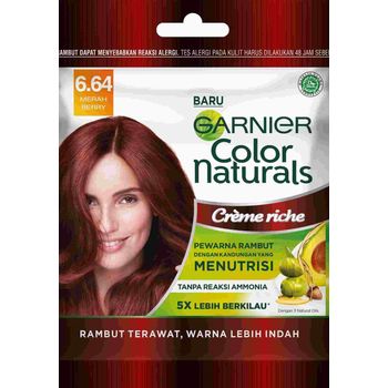 Garnier Color Naturals Creme Riche Hair Color 6.64 Merah Berry 40ml