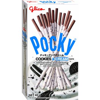 Pocky Cookies & Cream Biscuit Sticks 40g