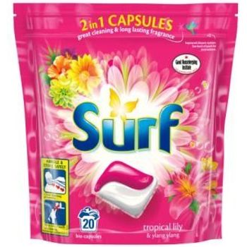 Surf Tropical Lily And Ylangylang Washing Capsules 20 Wash 482g