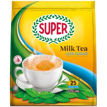 Super 3 in 1 Instant Milk Tea - Less Sugar (25 sticks)