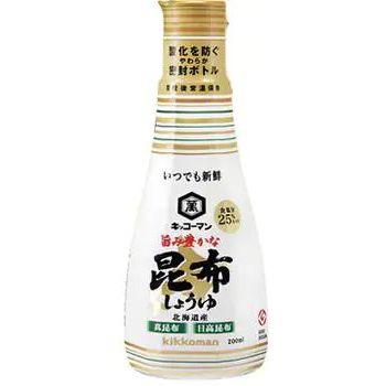 Kikkoman Kelp Soy Sauce Rich in Deliciousness 200ml