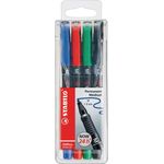 Stabilo OHPen Universal Permanent Marker Medium Tip Pack of 4 Assorted Colour