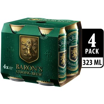 Baron's Can Beer Strong Brew 4 x 323ml