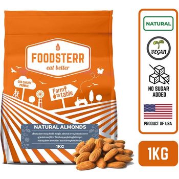 Foodsterr Natural Almonds 1kg