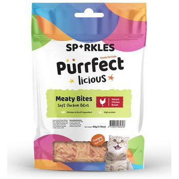 Sparkles Cat Purrfectlicious Meaty Bites Soft Chicken Bites 50g