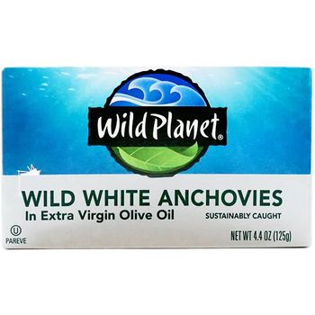 Wild Planet Wild White Anchovies In Extra Virgin Olive Oil 125g