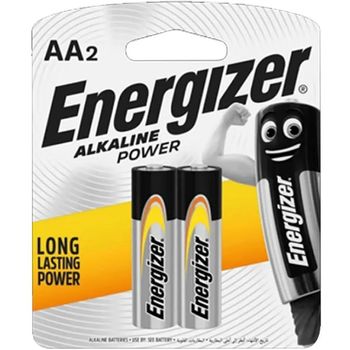 Energizer Alkaline Battery Power AA 2 pcs