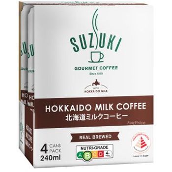 Suzuki Hokkaido Milk Coffee 4 X 240ml