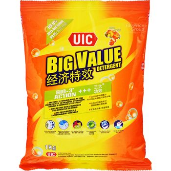UIC Big Value Detergent Powder Anti Bacterial Citrus Splash 1kg