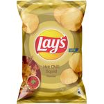 Lay's Ridged Potato Chips Hot Chilli Squid