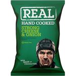 Real Handcooked Strong Cheese And Onion Crisps 150g