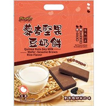 Mincher Quinoa Nuts Soymilk Wafer - Sesame Brown Rice Flavour 255g