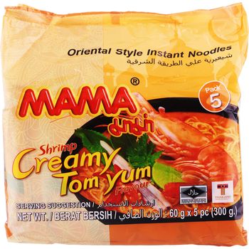 Mama Oriental Style Instant Noodles Shrimp Tom Yum Creamy 5 x 70g