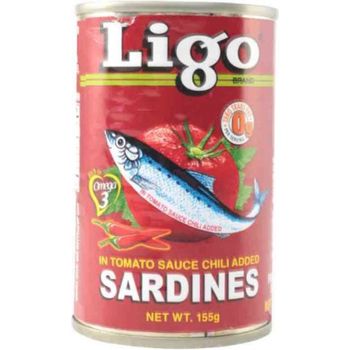 Ligo Sardines In Tomato Sauce Chili Easy-Open Can 180g