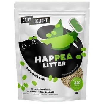 Daily Delight Cat Happea Litter Bare with Peas Unscented 8l