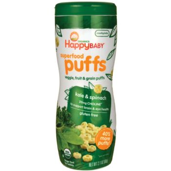 Happy Family Organics - Baby Superfood Puffs, Kale & Spinach Puffs (2.1oz)