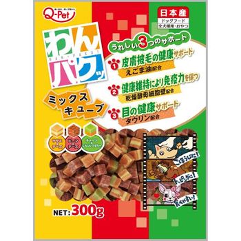 Kyushu Pet Food Wan Pakkutto Mixed Cubes 300g