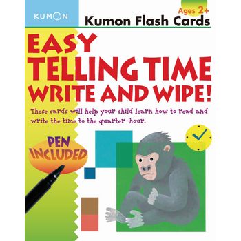 Easy Telling Time Write And Wipe Flash Cards