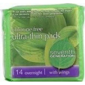 Seventh Generation Pads Overnight Ultra Thin 14 count