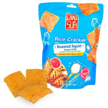 Chao Sua Rice Cracker Roasted Squid Chili Sweet 80g