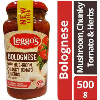 Leggo's Pasta Sauce Bolognese Mushroom Chunky Tomato Herbs