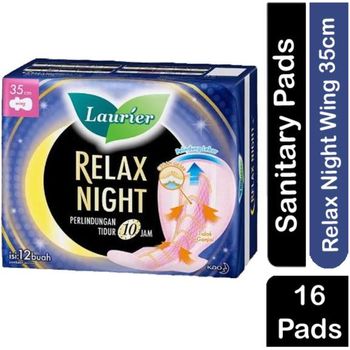 Laurier Relax Night Gathers Pads With Wings 35cm