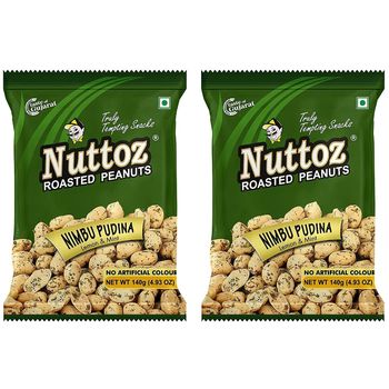 Nuttoz Roasted Peanut Nimbu Pudina 140g