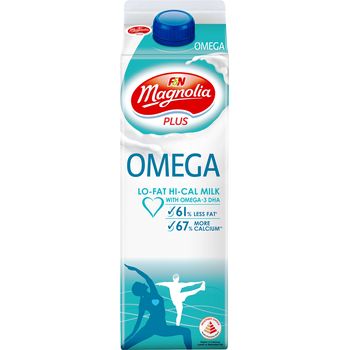 F&N Magnolia Omega Plus Low Fat Hi Cal Milk 1l