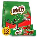Nestlé Milo Chocolate Powder Instant Malt Chocolate Milk Powdered Drink Original On The Go Fortified Powder Energy Drink Less Sweet Than Milo 3 In 1 Imported From Malaysia 18 Sticks