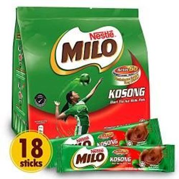 Nestlé Milo Chocolate Powder Instant Malt Chocolate Milk Powdered Drink Original On The Go Fortified Powder Energy Drink Less Sweet Than Milo 3 In 1 Imported From Malaysia 18 Sticks