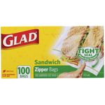 Glad Sandwich Zipper 100 Bags