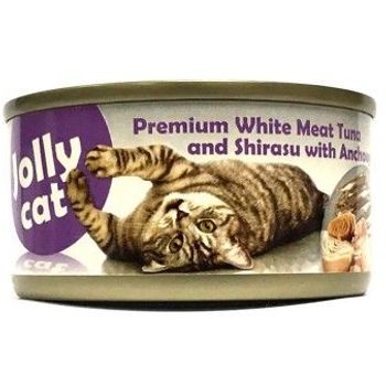 Jolly Cat Canned Food Premium White Meat Tuna & Shirasu With Anchovy 80g
