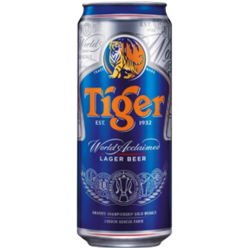 Tiger Lager Beer Can 490ml