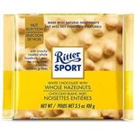 Ritter Sport White Chocolate With Whole Hazelnuts 100g3.52oz Pack Of 8