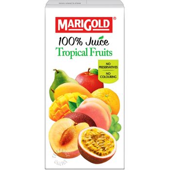 Marigold 100 Packet Juice Tropical Fruits 1L
