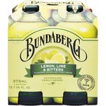 Bundaberg Sparkling Fruit Lemon Lime And Bitters 4 x 375ml