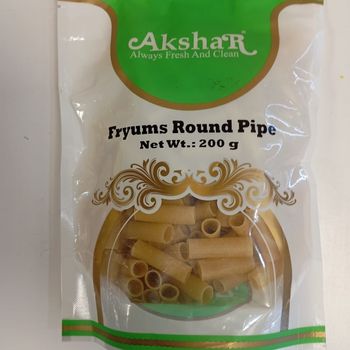 Akshar Fryums Round Pipe White 200g